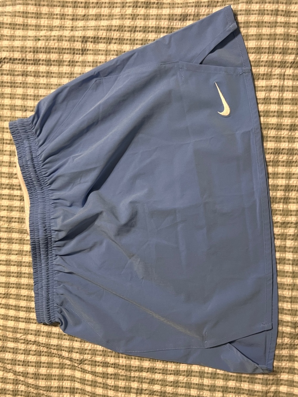 Nike Light Blue Dri-FIT Athletic Skirt with White Trim